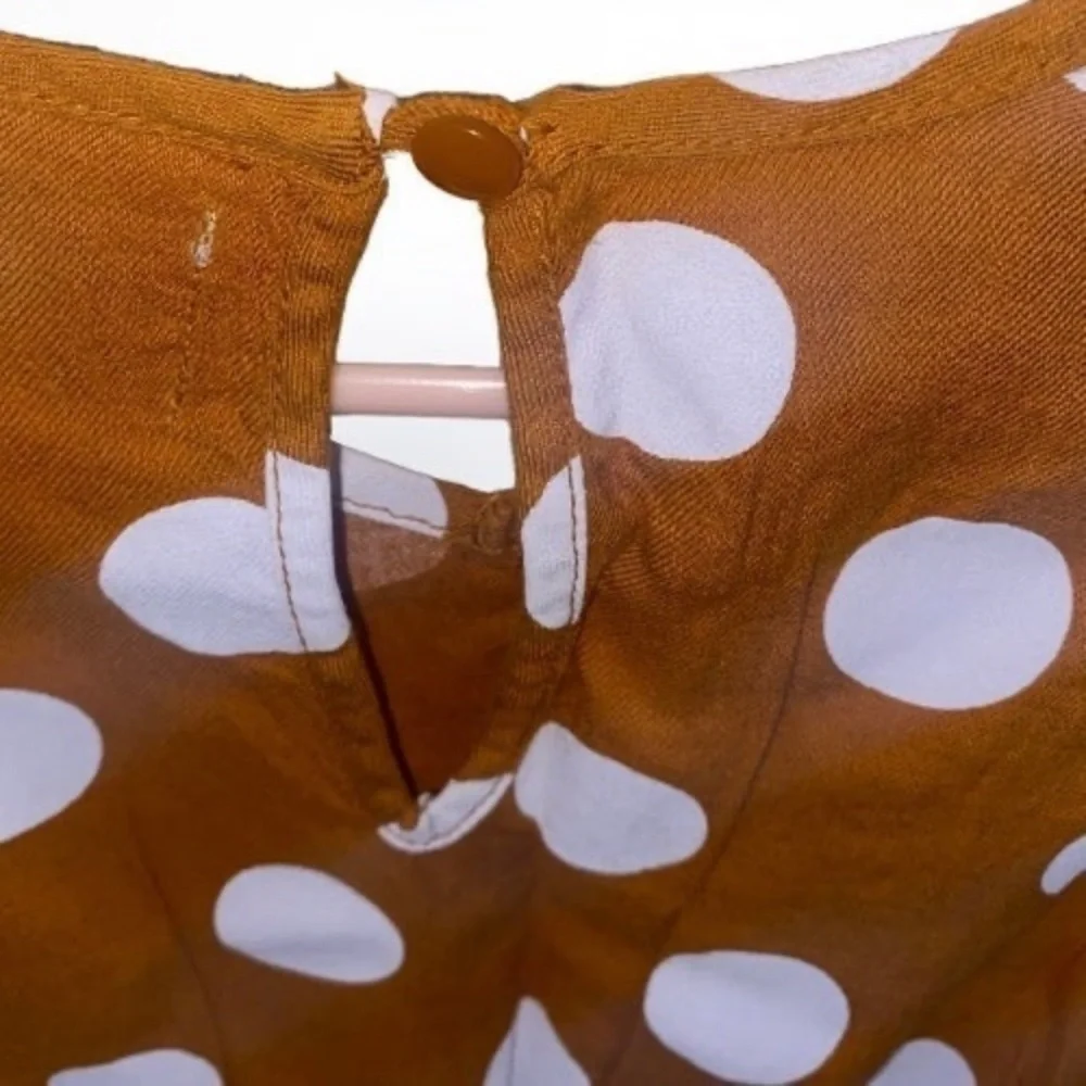 Old Navy Girls Mustard Polka Dot Long Sleeve Dress Size 4T